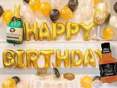 Bong bóng kiếng chai rượu champagne ly bia trang trí tiệc BBK-BR-01