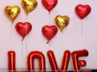 Bong bóng kiếng chữ LOVE viết hoa cao 60cm BBK-LOVE-01