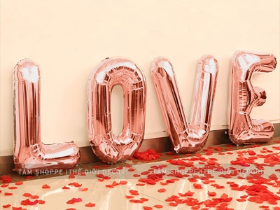 Bong bóng kiếng chữ LOVE viết hoa cao 60cm BBK-LOVE-01