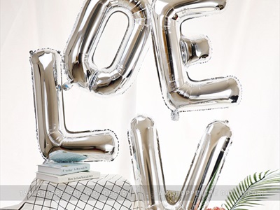 Bong bóng kiếng chữ LOVE viết hoa cao 60cm BBK-LOVE-01