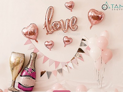 Bong bóng kiếng chữ Love viết thường dính liền cao 60cm BBK-LOVE-02