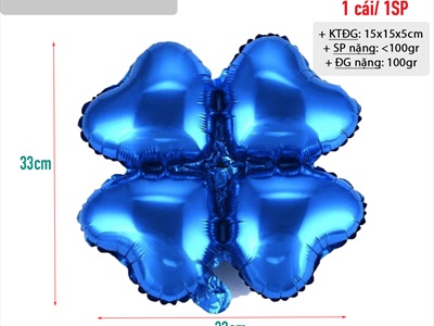 Bong bóng kiếng cỏ 4 lá 33cm BBK-CO4LA-01