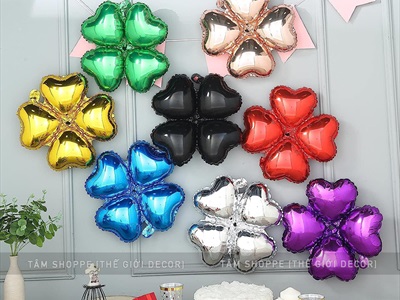 Bong bóng kiếng cỏ 4 lá 33cm BBK-CO4LA-01