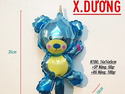 Bong bóng kiếng gấu vẫy tay 35cm BBK-GAU-01