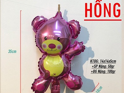 Bong bóng kiếng gấu vẫy tay 35cm BBK-GAU-01