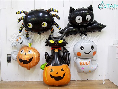 Bong bóng kiếng hình con vật Halloween nhiều kiểu BBK-HLW-01