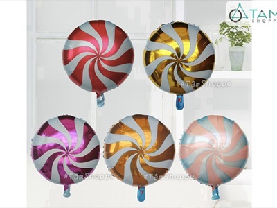 Bong bóng kiếng hình kẹo mút quạt xoáy ĐK35cm BBK-KEO-01