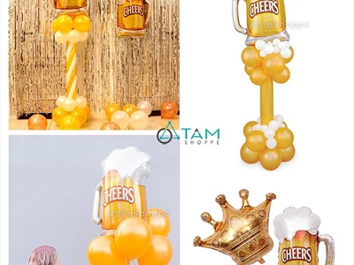 Bong bóng kiếng chai rượu champagne ly bia trang trí tiệc BBK-BR-01