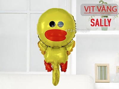 Bong bóng kiếng hình Gấu Brown - Thỏ Cony - Vịt Sally 33cm BBK-HCV-01