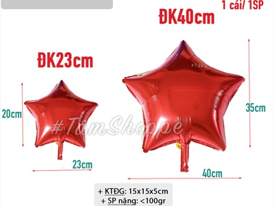 Bong bóng kiếng ngôi sao trơn màu nhiều cỡ BBK-SAO-01