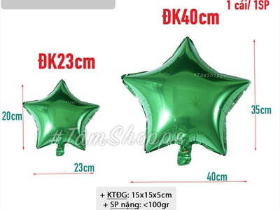 Bong bóng kiếng ngôi sao trơn màu nhiều cỡ BBK-SAO-01