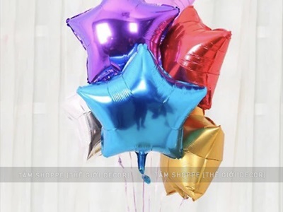 Bong bóng kiếng ngôi sao trơn màu nhiều cỡ BBK-SAO-01