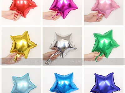 Bong bóng kiếng ngôi sao trơn màu nhiều cỡ BBK-SAO-01
