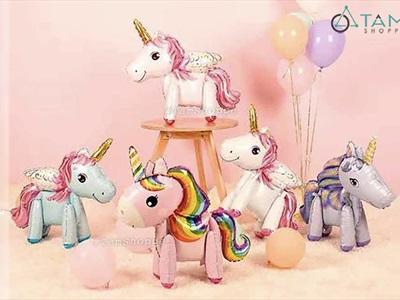 Bong bóng kiếng ngựa Pony 4D tự đứng được 85cm BBK-NGUA-02