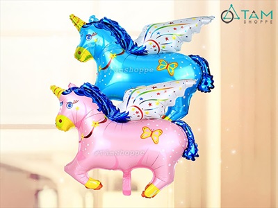 Bong bóng kiếng ngựa Pony có cánh 40cm BBK-NGUA-01