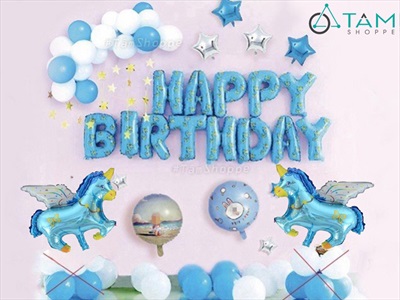 Bong bóng kiếng ngựa Pony có cánh 40cm BBK-NGUA-01