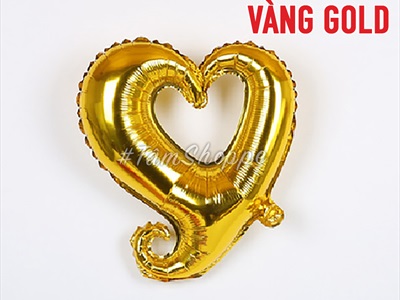Bong bóng kiếng trái tim móc tình yêu 35cm BBK-TIM-02