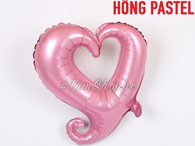 Bong bóng kiếng trái tim móc tình yêu 35cm BBK-TIM-02