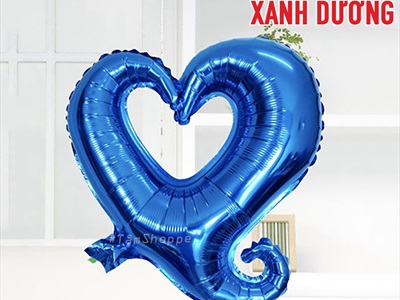 Bong bóng kiếng trái tim móc tình yêu 35cm BBK-TIM-02