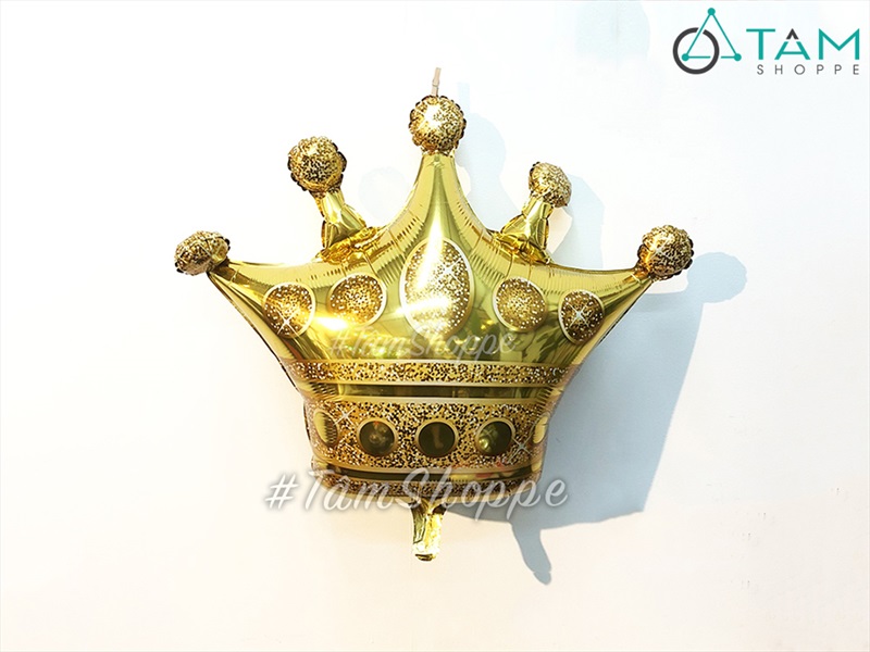 Bong bóng kiếng vương miệng vàng Gold 70cm BBK-VM-01