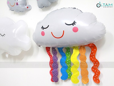 Bóng kiếng hình đám mây cầu vồng nhiều kiểu 60cm BBK-MAY-01