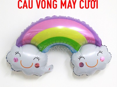 Bóng kiếng hình đám mây cầu vồng nhiều kiểu 60cm BBK-MAY-01