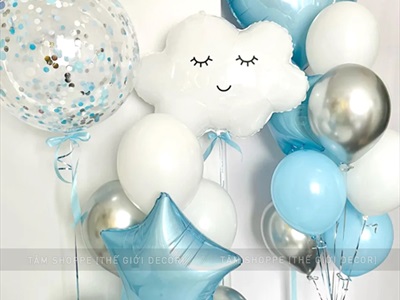 Bóng kiếng hình đám mây cầu vồng nhiều kiểu 60cm BBK-MAY-01