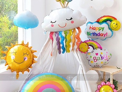 Bóng kiếng hình đám mây cầu vồng nhiều kiểu 60cm BBK-MAY-01
