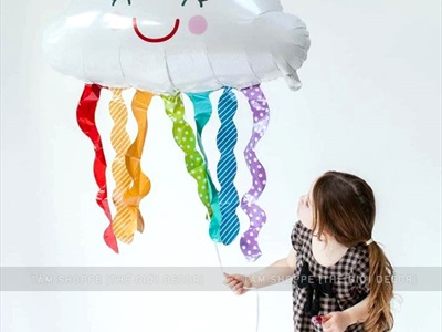 Bóng kiếng hình đám mây cầu vồng nhiều kiểu 60cm BBK-MAY-01