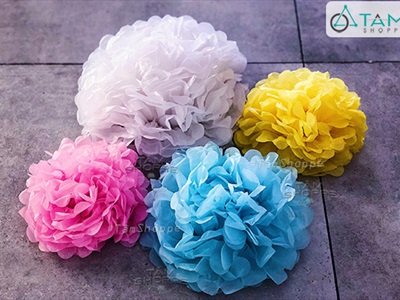 Hoa giấy tú cầu trang trí tiệc nhiều màu nhiều cỡ