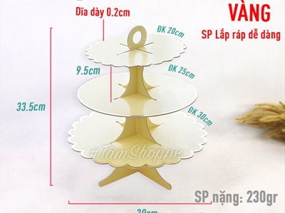 Kệ bánh 3 tầng giấy hình cây cổ thụ KEBANH-02