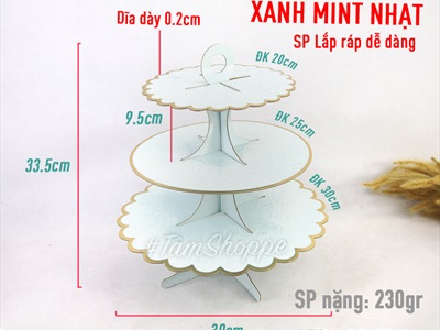 Kệ bánh 3 tầng giấy hình cây cổ thụ KEBANH-02