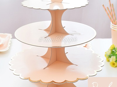 Kệ bánh 3 tầng giấy hình cây cổ thụ KEBANH-02