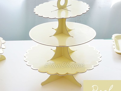 Kệ bánh 3 tầng giấy hình cây cổ thụ KEBANH-02