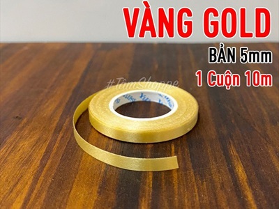 Ruy băng nhựa bản nhỏ 5mm cột bong bóng cuộn 10m RUYBANG-12