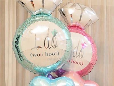 Set 02 bong bóng kiếng nhẫn cưới kim cương I DO BBK-NHAN-01