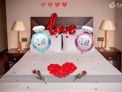 Set 02 bong bóng kiếng nhẫn cưới kim cương I DO BBK-NHAN-01