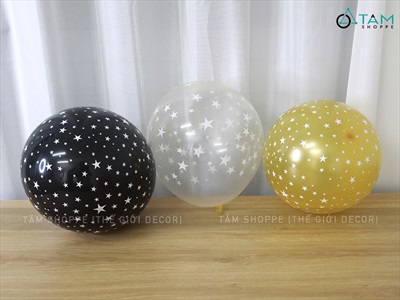 Set 05 bóng cao su in sao ĐK25cm BBCS-INSAO