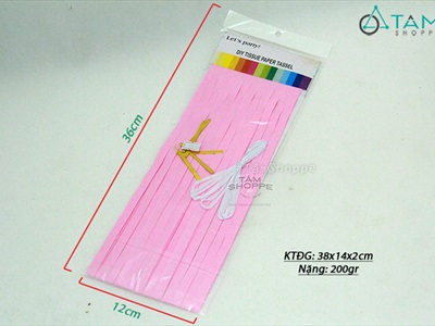 Set 05 chùm tua rua giấy decor tiệc PK-TUARUA-01