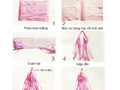 Set 05 chùm tua rua giấy decor tiệc PK-TUARUA-01