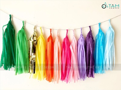 Set 05 chùm tua rua giấy decor tiệc PK-TUARUA-01