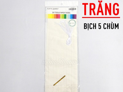 Set 05 chùm tua rua giấy decor tiệc PK-TUARUA-01