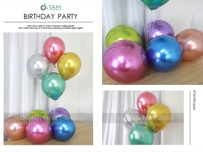 Set 10 bong bóng cao su siêu nhủ ĐK25cm BBCS-SIEUNHU