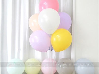 Set 10 bong bóng cao su màu Pastel ĐK25cm BBCS-PASTEL