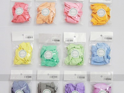 Set 10 bong bóng cao su màu Pastel ĐK25cm BBCS-PASTEL