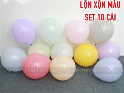 Set 10 bong bóng cao su màu Pastel ĐK25cm BBCS-PASTEL