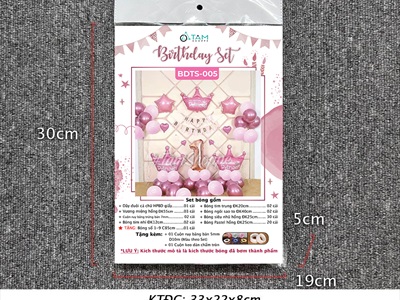 Set bóng sinh nhật vương miệng Hoàng gia (Số theo tuổi) SSN-BDTS-004-5