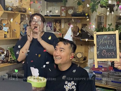 Súng bắn pháo giấy kim tuyến cho bữa tiệc [phụt mạnh - dùng 1 lần] SUNG-01