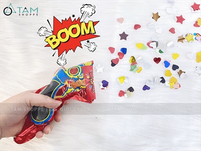 Súng bắn pháo giấy kim tuyến cho bữa tiệc [phụt mạnh - dùng 1 lần] SUNG-01