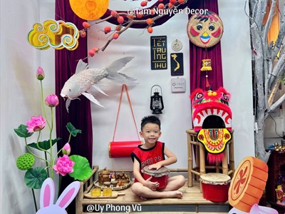 Backdrop Trung thu chủ đề Trăng treo [2025 - Tâm Nguyễn Decor] CC-TRUNGTHU-2501